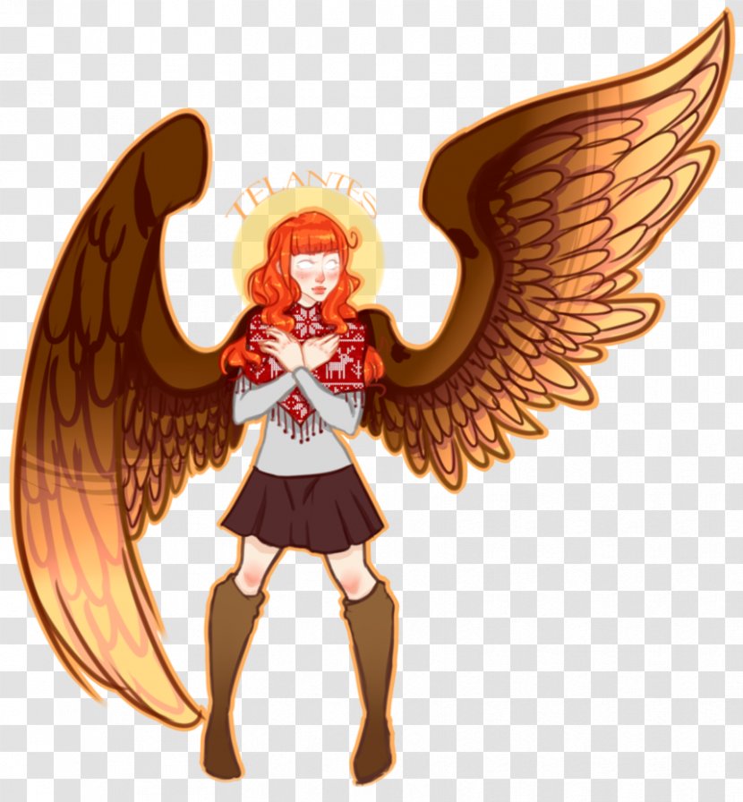 Figurine Legendary Creature Angel M Animated Cartoon - Castiel Wings Transparent PNG