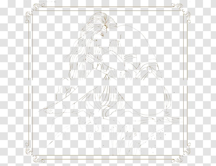 Paper Black And White Picture Frame Pattern - A Beautiful Hand-drawn Diagram Shampoo Transparent PNG
