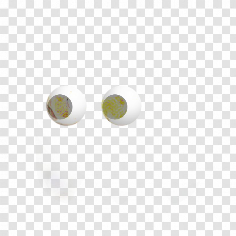 White Circle - Earrings - Yellow Transparent PNG