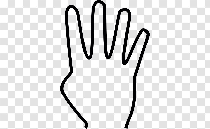 Finger Symbol Digit Clip Art - Black - Hand Shape Transparent PNG