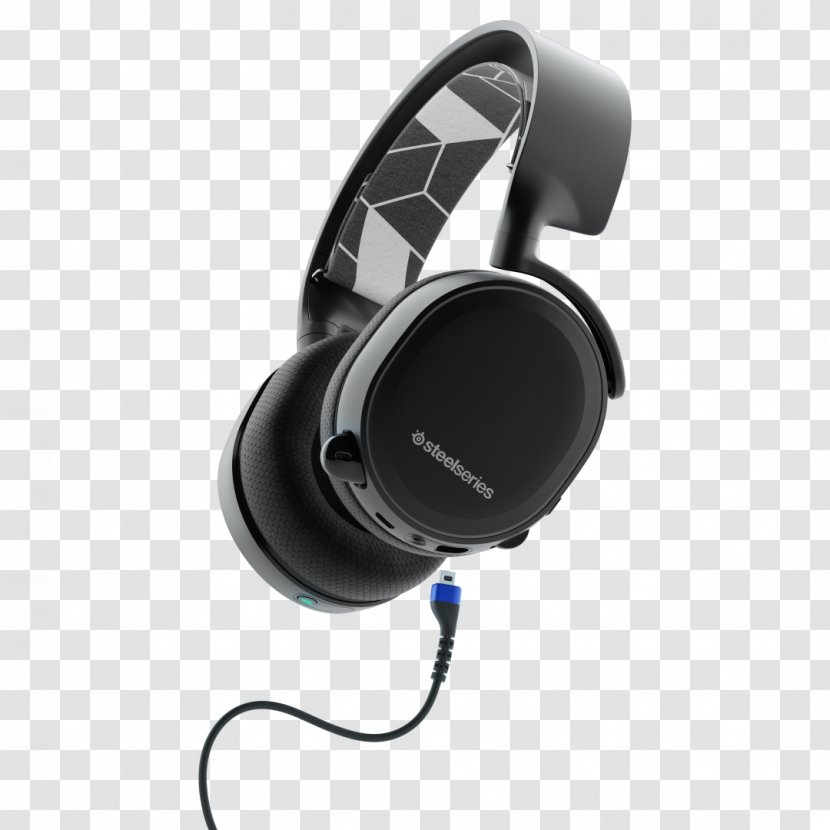 SteelSeries Arctis 3 Headset Headphones Pro Wireless - Playstation 4 - Cable Hero Transparent PNG