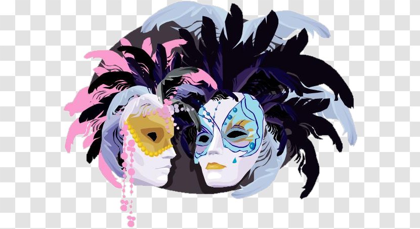 Nice Carnival Masquerade Ball Mask Costume - Feather - Wallpaper Transparent PNG