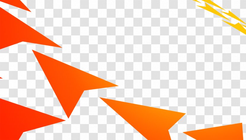 Orange Arrow - Yellow - Area Transparent PNG