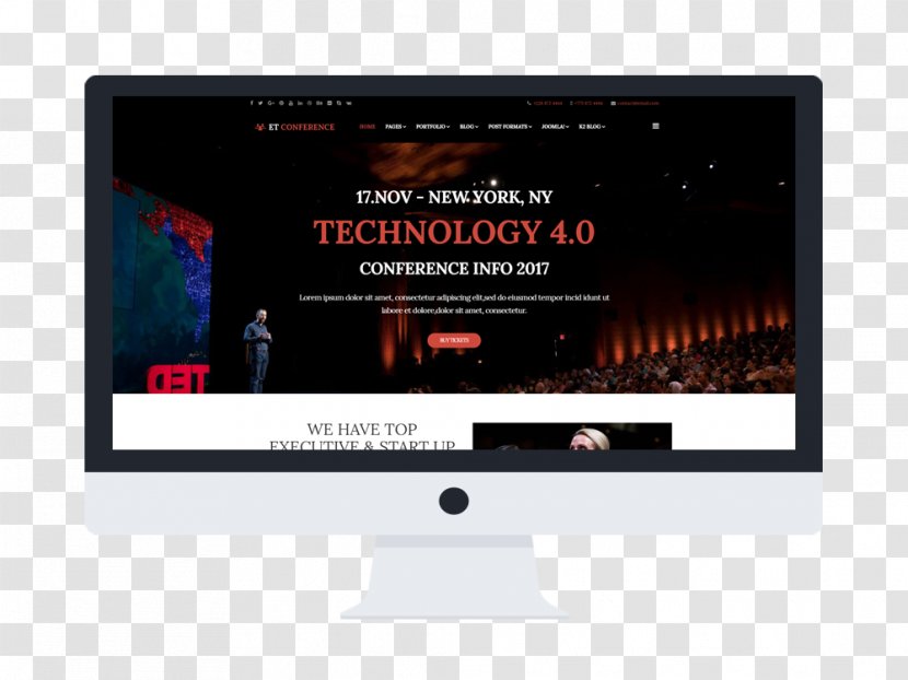 Responsive Web Design Template System WordPress - Display Device - Conference Transparent PNG