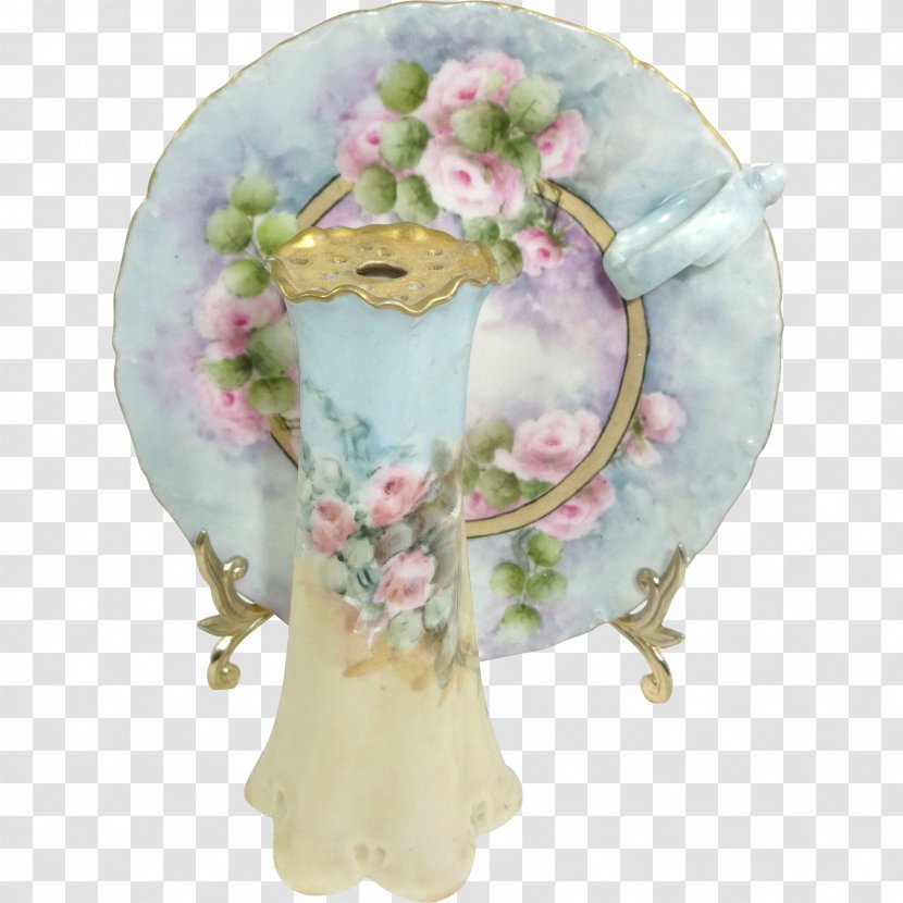 Floral Design Porcelain Flowerpot - Vase Transparent PNG
