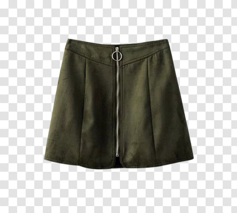 Miniskirt Suede Zipper Clothing - Skirt - Loose Pants Transparent PNG
