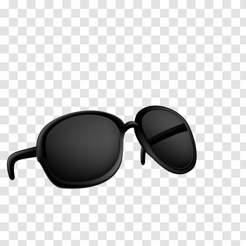 Sunglasses Adobe Illustrator - Glass - Black Vector Material Transparent PNG