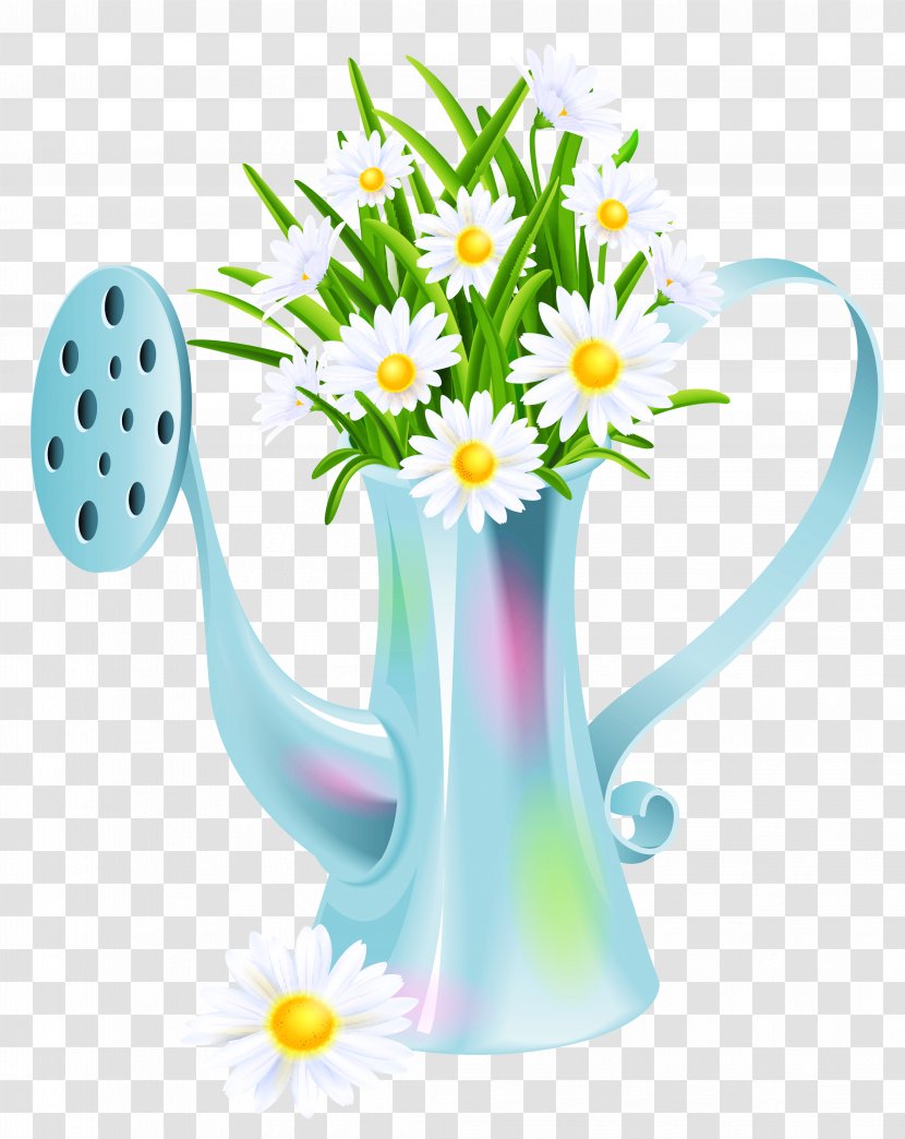 Watering Can Clip Art - Daisy - Water With Daisies Clipart Picture Transparent PNG