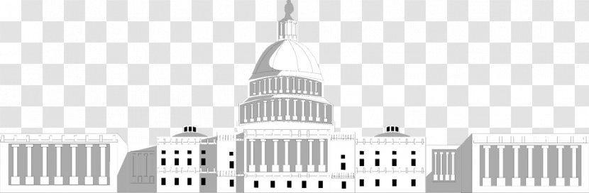 United States Capitol Dome Building Federal Government Of The Clip Art - Congress - Sketch Transparent PNG