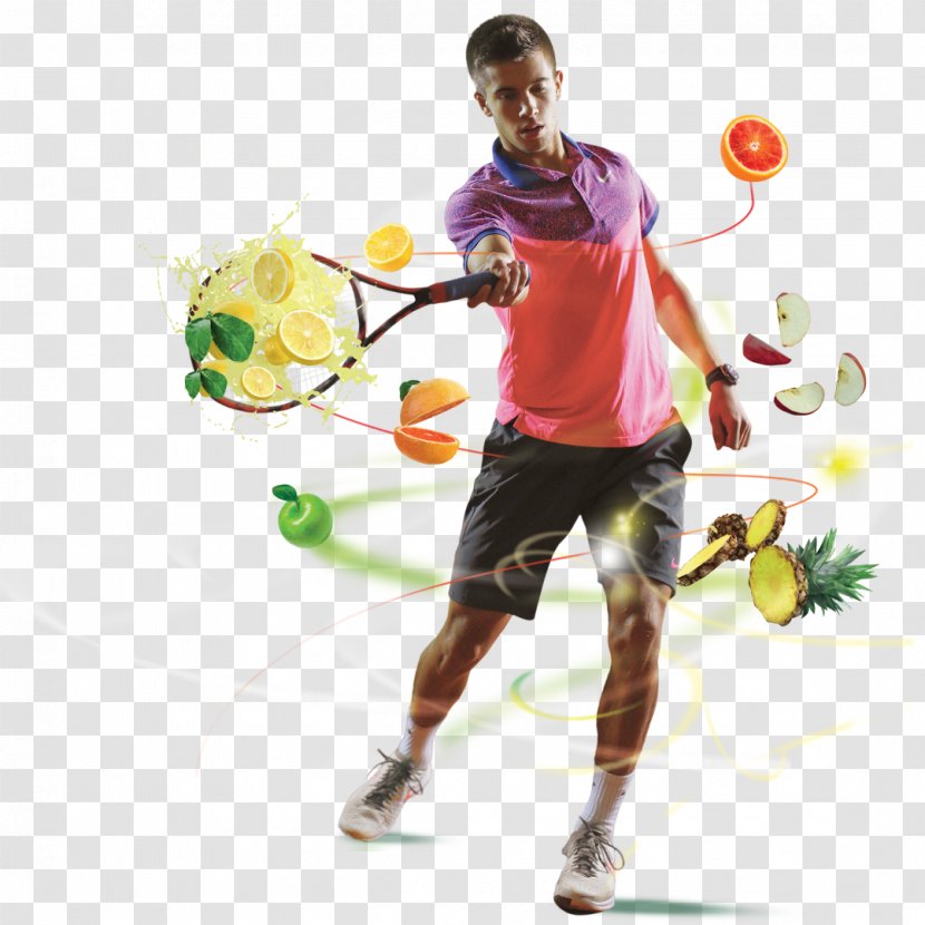 UNEX MEDIA Ltd. Fruit Tennis Player Marketing Personification - Juicy Transparent PNG