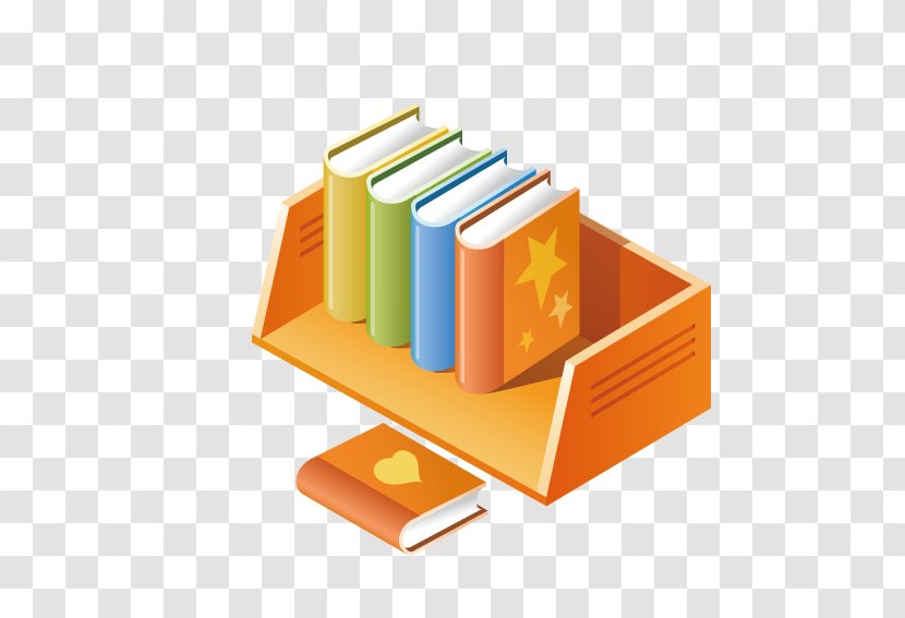Cartoon Book - Orange - Love Books Transparent PNG