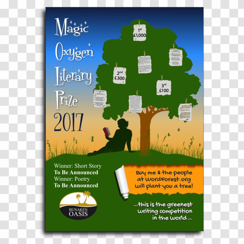 Magic Oxygen Literary Prize Anthology: The Writing Competition That Created A Word Forest: 2015 Book Author Award - Poetry Transparent PNG