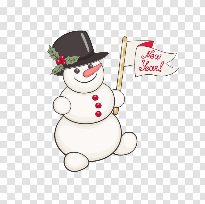 Santa Claus Paper New Year Gift Christmas - Flower - Snowman Transparent PNG