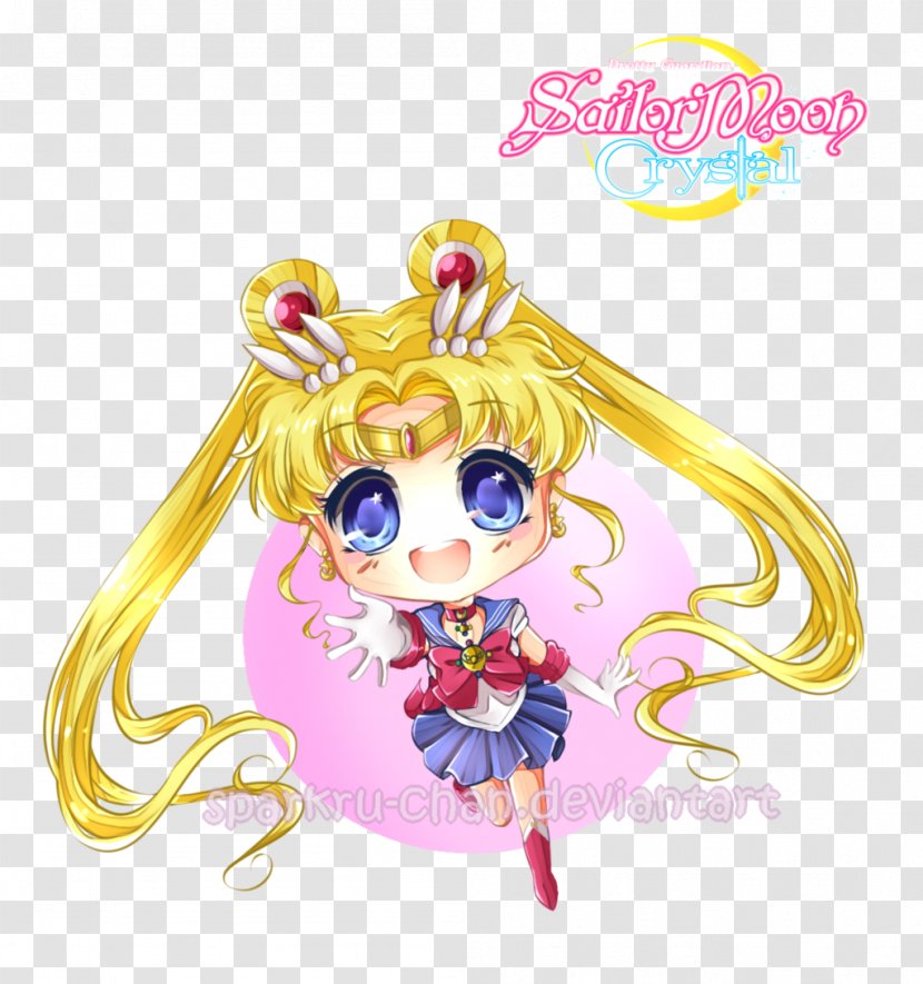 Sailor Moon Chibiusa Uranus ChibiChibi - Watercolor Transparent PNG