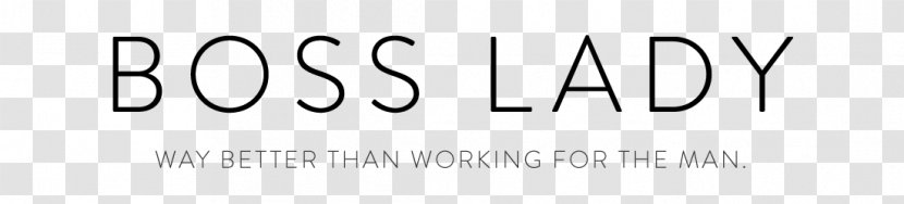 Logo Brand Font - Monochrome - Boss Lady Transparent PNG
