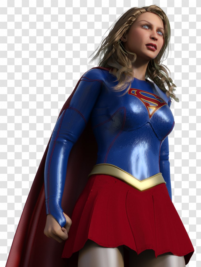 Melissa Benoist Injustice 2 Supergirl Superwoman - Watercolor - Clipart Transparent PNG