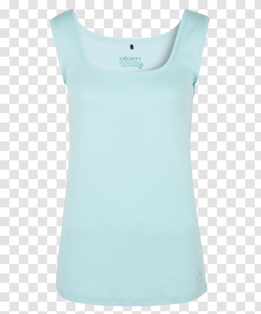 T-shirt Gilets Sleeveless Shirt Shoulder - Turquoise - Cool Water Transparent PNG