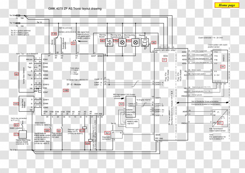 ZF AS Tronic Floor Plan Design Engineering - Area - Elevation Transparent PNG