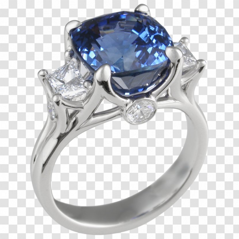 Earring Engagement Ring Wedding Diamond - Sapphire Transparent PNG