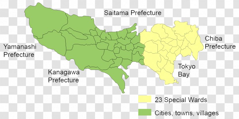 Minato Kokubunji Suginami Shibuya Tama - Western Tokyo - Map Transparent PNG