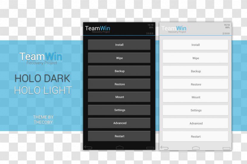 Team Win Recovery Project Skin XDA Developers Android Rooting - Brand Transparent PNG
