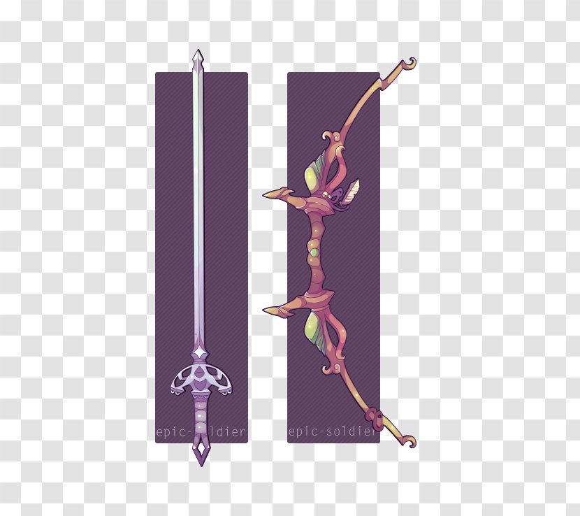Dungeons & Dragons Weapon Sword Bow And Arrow Pathfinder Roleplaying Game - Quarterstaff - Fantasy Gun Transparent PNG