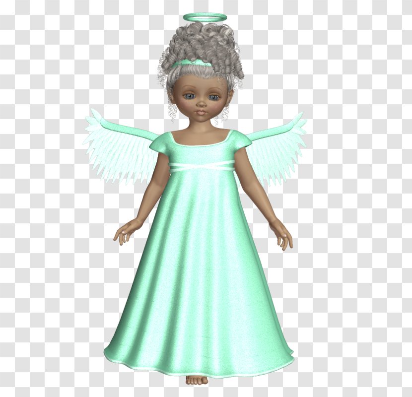 Angel Cherub Gown Dress - Doll - Cute 3D With Green Picture Transparent PNG