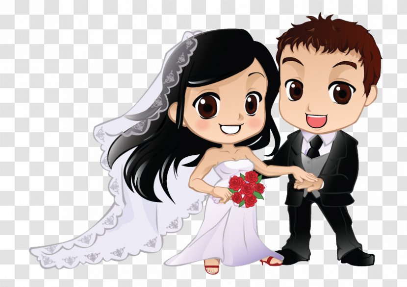 Marriage Engagement Drawing Caricature Convite - Watercolor - Noivos Transparent PNG