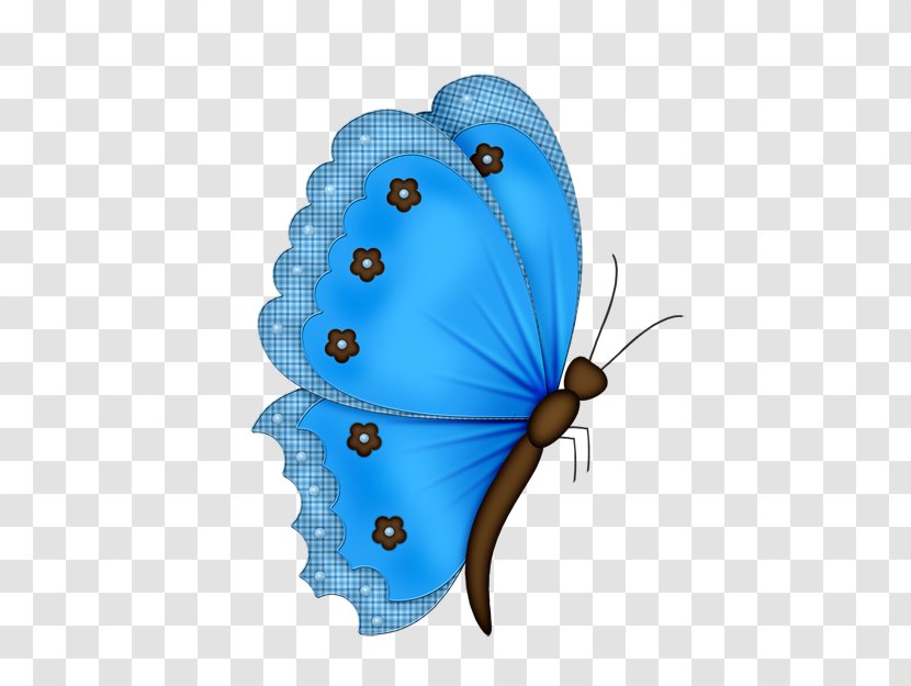 Butterfly Paper Butterflies & Insects In Colour - And Moths - Blue Flowers Transparent PNG
