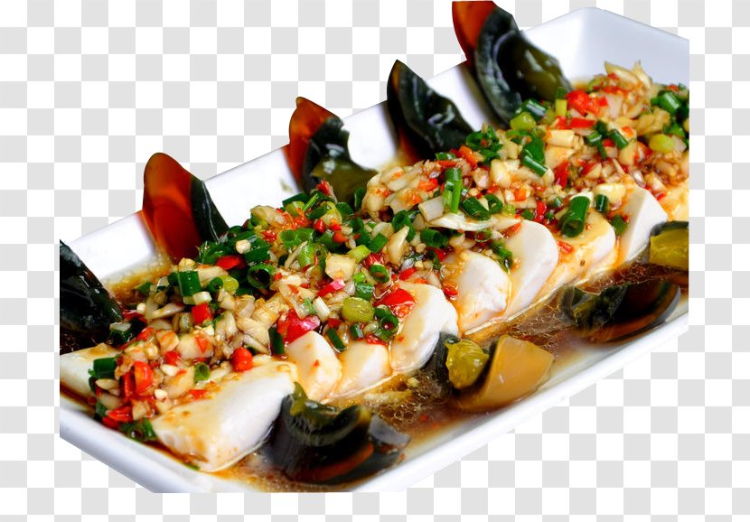 Thai Cuisine Vegetarian Century Egg Dish Tofu - Food Transparent PNG