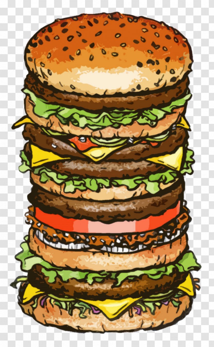 Hamburger Cheeseburger McDonald's Big Mac Veggie Burger French Fries - Food Transparent PNG