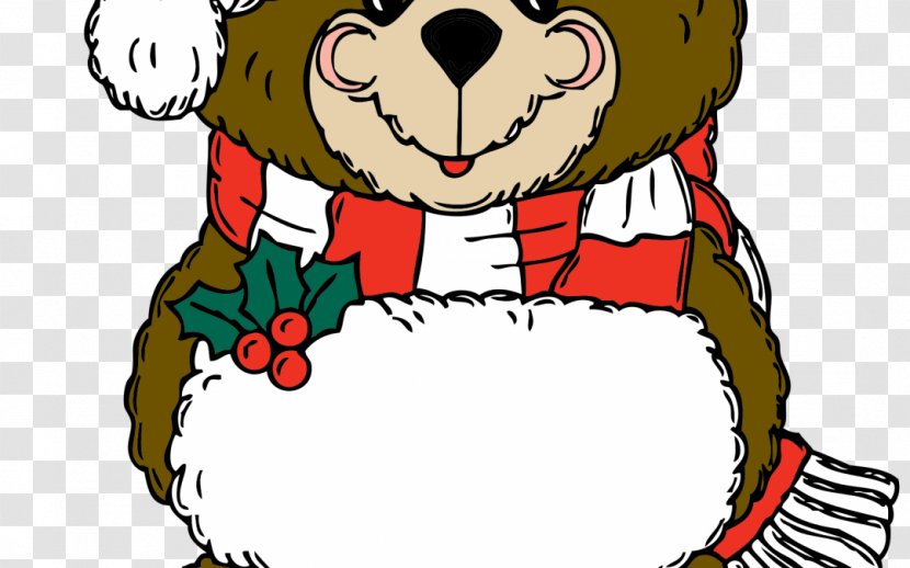 Bear Christmas Santa Claus Clip Art - Cartoon Transparent PNG