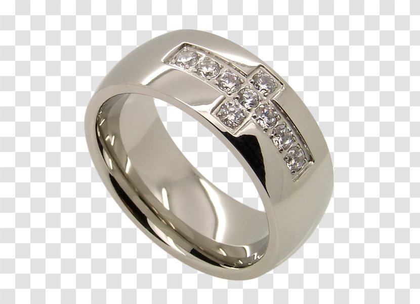 Wedding Ring Engagement Silver Cubic Zirconia - Material Transparent PNG