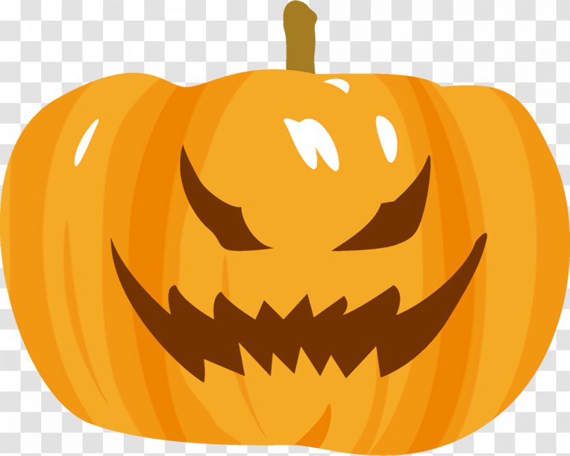 Jack-o-Lantern Halloween Carved Pumpkin - Fruit Vegetable Transparent PNG