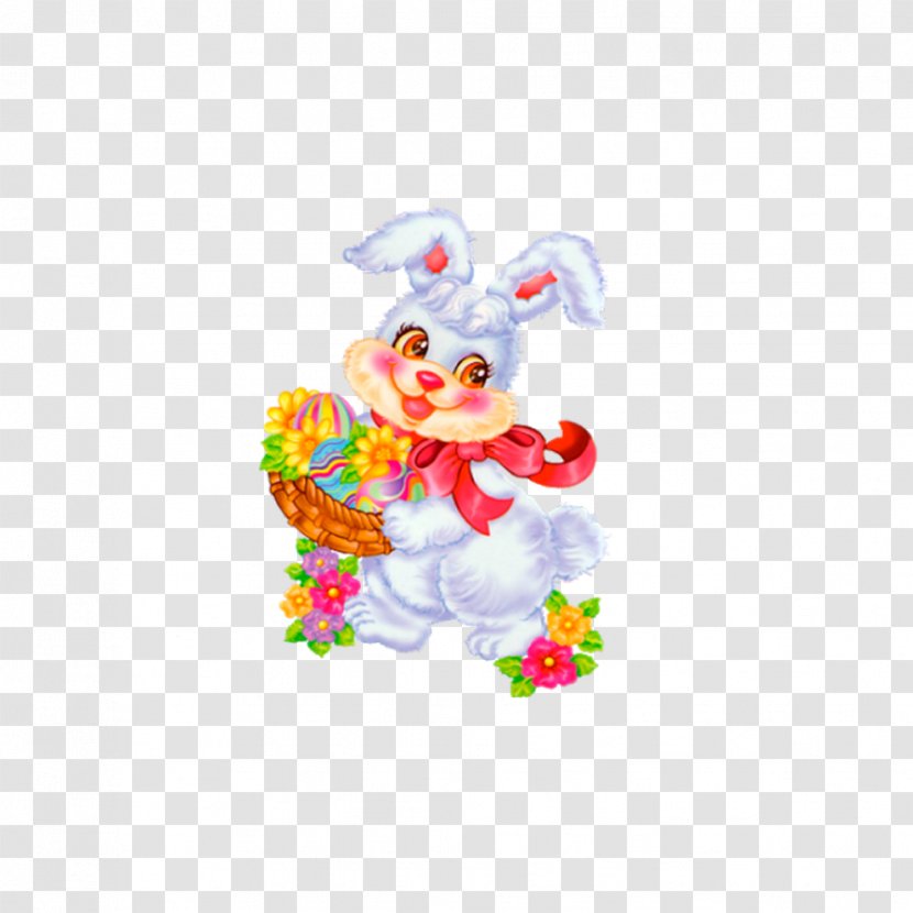 Easter Bunny Christmas Card Resurrection Of Jesus Egg - Holy Saturday - Cartoon Transparent PNG