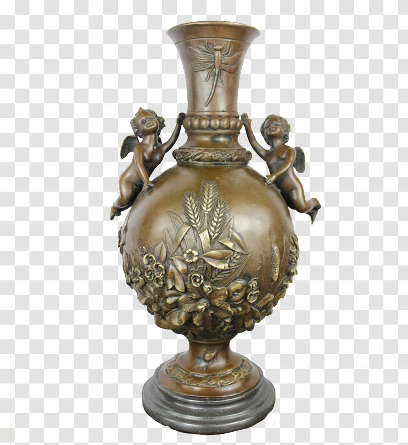 European Style Vase - Metal - Material Transparent PNG