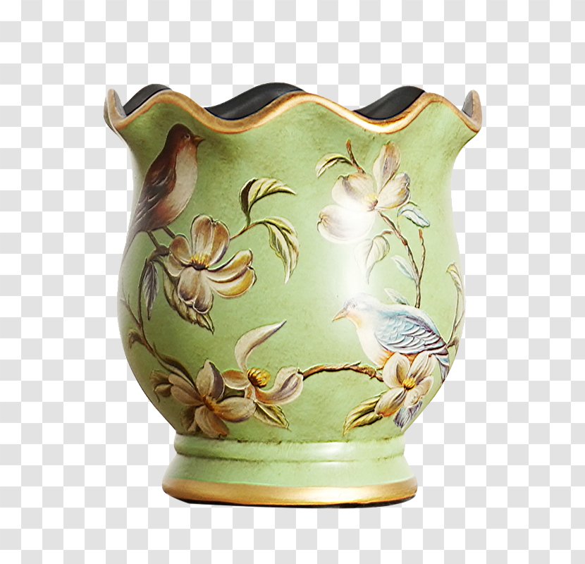 Vase Jug Pottery - Porcelain - Green Palace Wind Material Transparent PNG