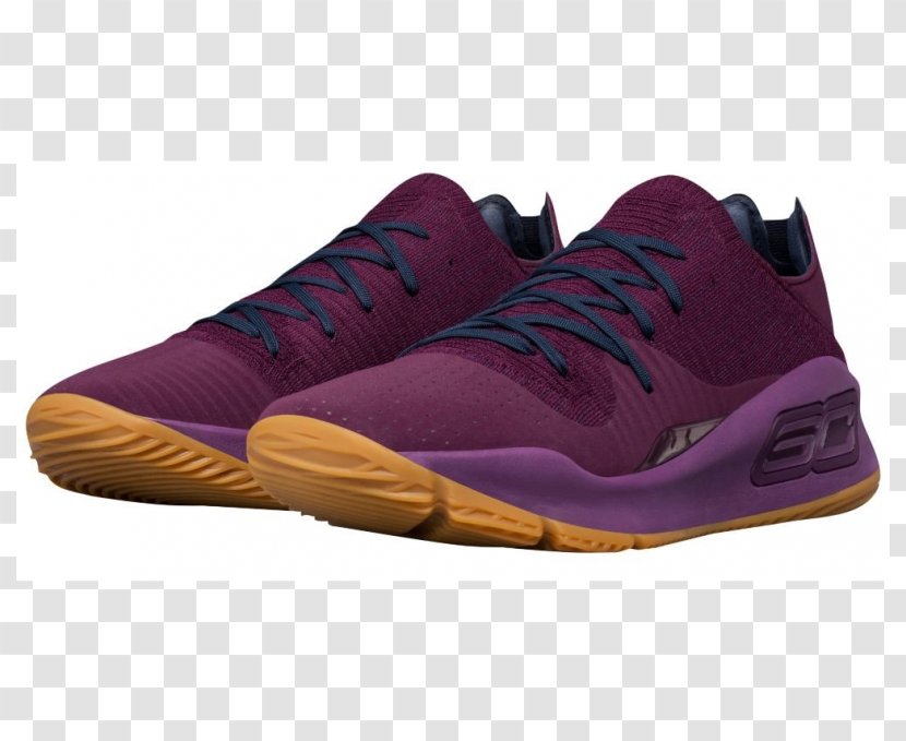 Under Armour Curry 4 Low Merlot Men's UA Basketball Shoes Black 7 Baja Sneakers - Violet - Steph Transparent PNG