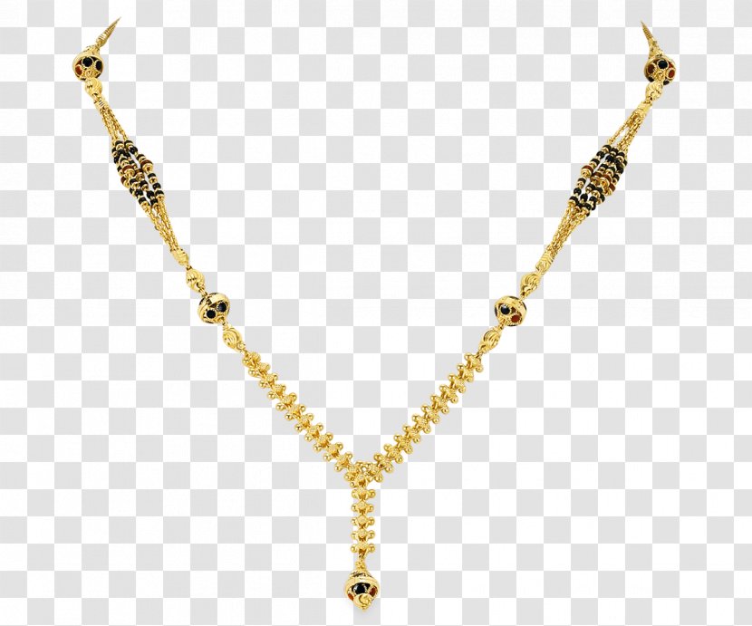 Necklace Mangala Sutra Gold Orra Jewellery - Amber Transparent PNG