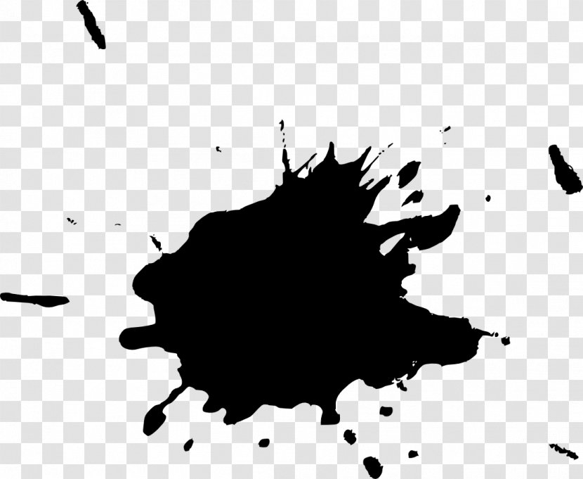 Black And White Paint - Tree Transparent PNG