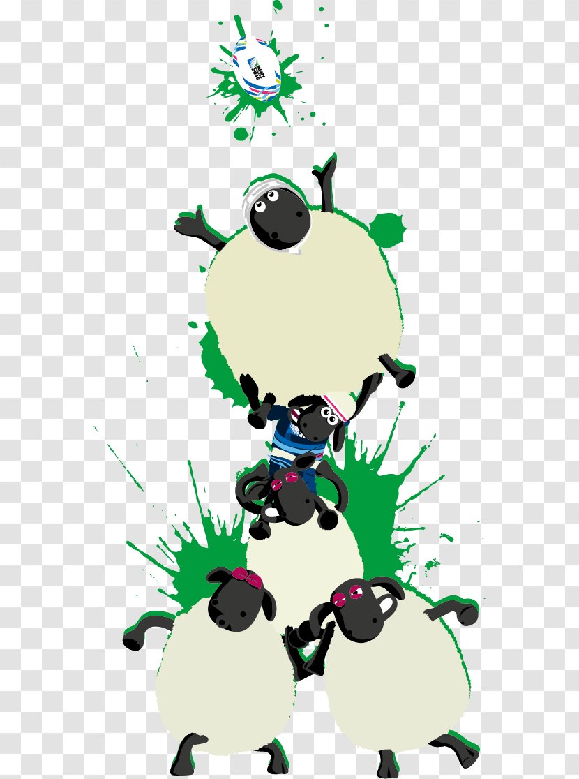 2015 Rugby World Cup Cartoon Canidae Clip Art - Character - Shaun The Sheep Season 5 Transparent PNG