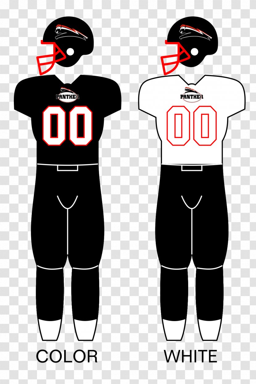 Jersey Düsseldorf Panther Uniform American Football T-shirt - Fictional Character - Ca Cheer Uniforms 2016 Transparent PNG