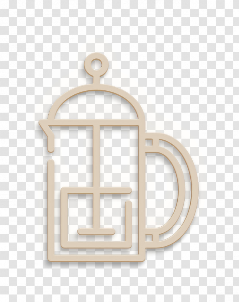 French Press Icon Coffee Shop Icon Kitchen Icon Transparent PNG