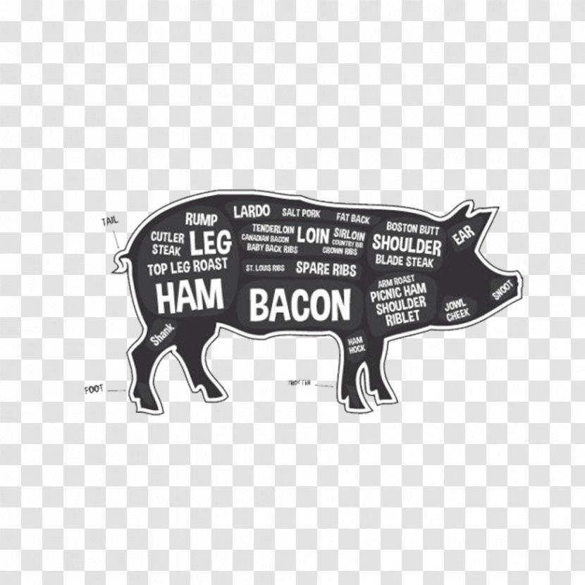 Bacon Domestic Pig Butcher Meat - Printing Transparent PNG
