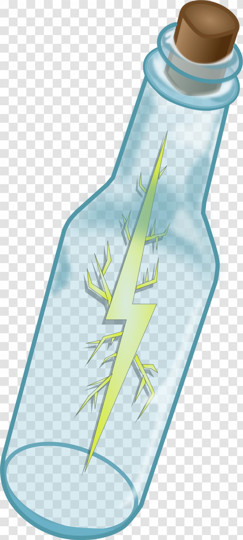 Lightning In A Bottle Clip Art - Water Bottles Transparent PNG