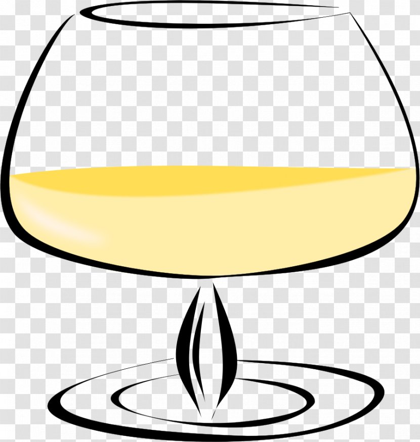 Cognac Brandy Glass Snifter Clip Art - Line - Conch Transparent PNG