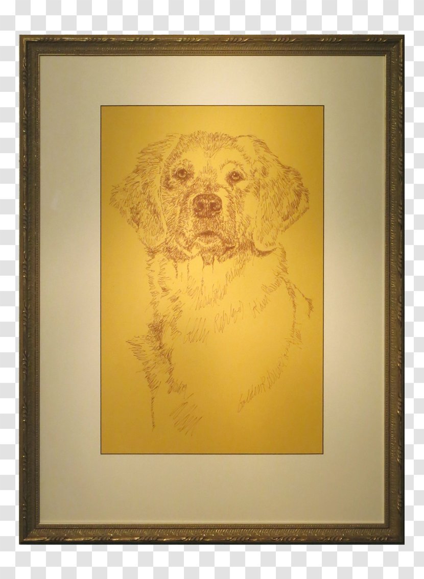Golden Retriever Painting Drawing Picture Frames - Yellow Transparent PNG
