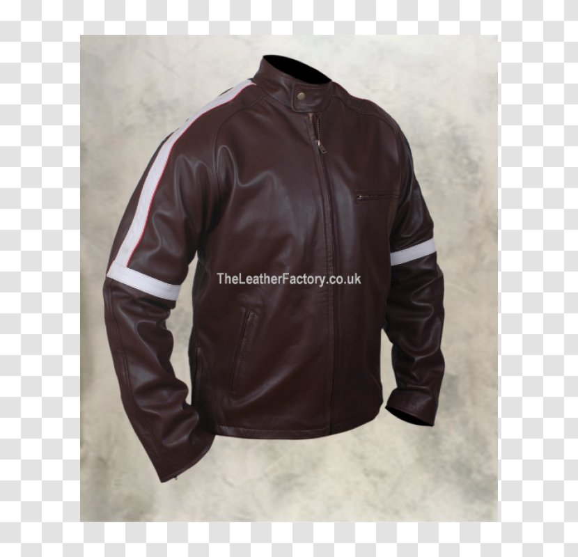 Leather Jacket Polar Fleece Maroon - Sleeve Transparent PNG