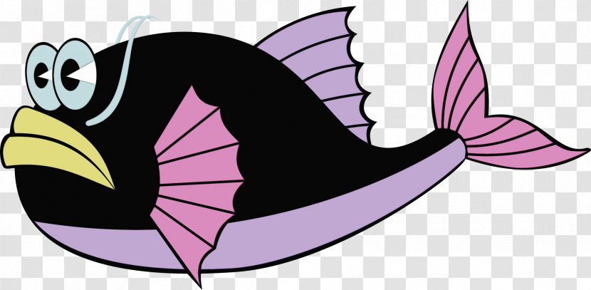 Clip Art Wing Purple Violet Tail - Fictional Character - Fish Transparent PNG
