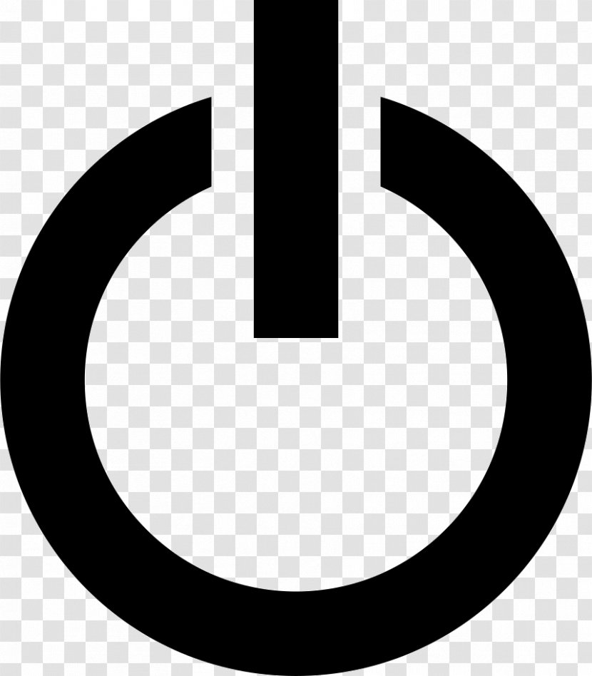 Power Symbol Clip Art - Black And White Transparent PNG